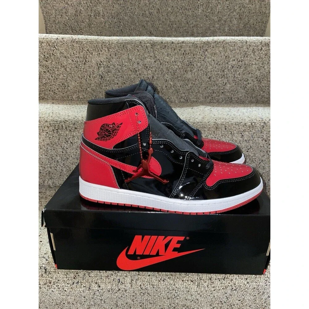 BRAND NEW air Jordan 1 retro High OG Patent Bred SIZE 10